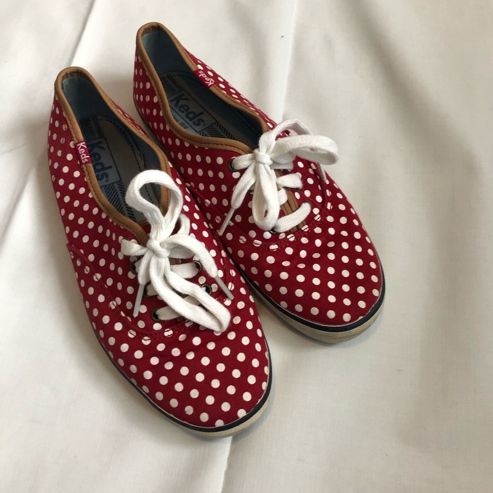 Super cute red polka dot Keds